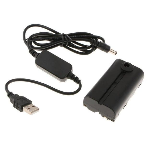 Batería simulada Sunnimix NP-F550/F990 + Cable de Alimentación USB para luz LED