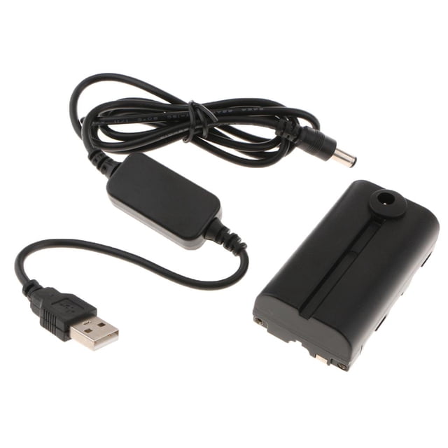 Adaptador de Batería y Cable para Trabajo en Fotografía o Grabación de Video en Interiores, Accesorio de Recambio shamjiam Cable USB Adaptador de adaptador de CC