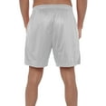thumbnail image 2 of Superman Steel Logo Mens Lined Mesh Shorts, Silver, Large, 2 of 6