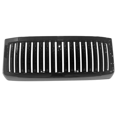 Ikon Motorsports Front Bumper Hood Grille Grill Replacement For 2008-2010 Ford F-250 Super Duty, Vertical Bar Style Gloss Black ABS Plastic
