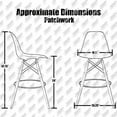 thumbnail image 3 of 2xhome - Set of 2 Multicolor - 29" Seat Height Modern Upholstered Fabric Bar Stool Barstool Counter Stools with backs and armless Natural Legs Wood Eiffel Legs Dowel-Leg, 3 of 4