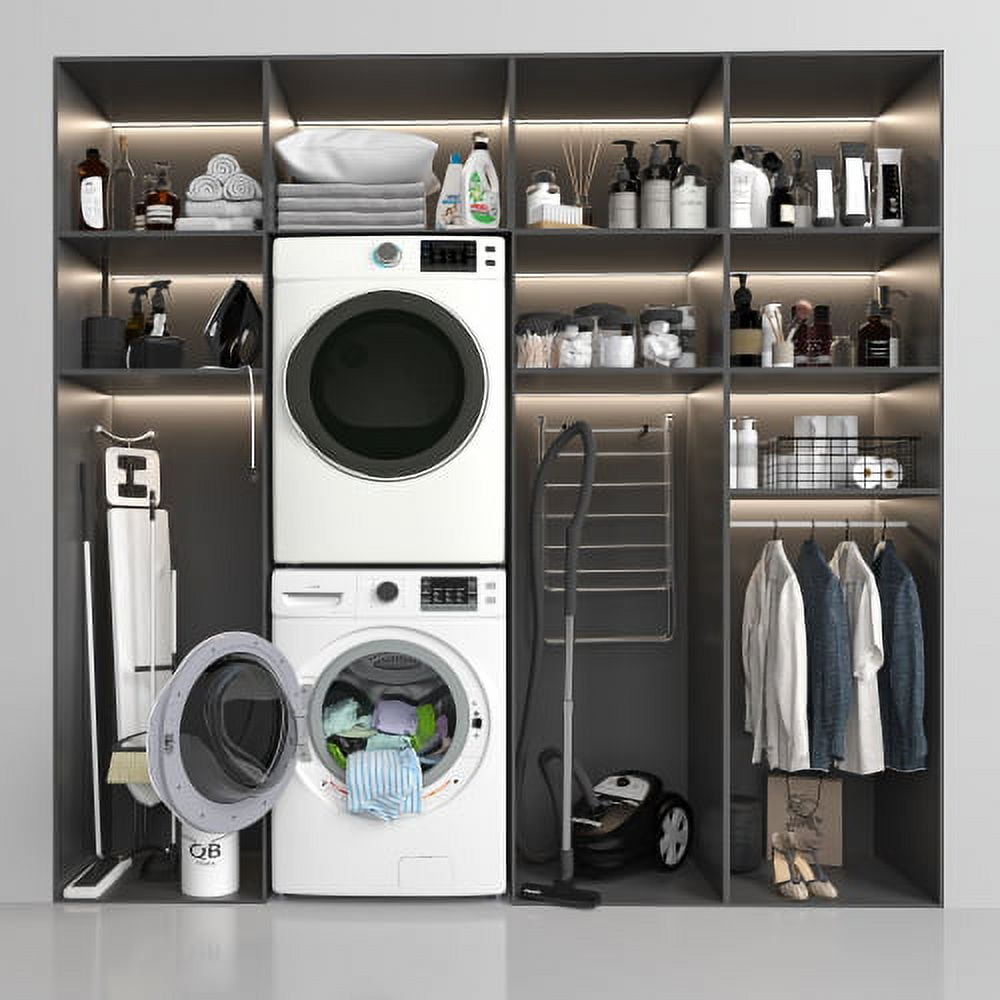 KoolMore 4.5 cu. ft. Large Capacity Stackable Front Load Washing Machine in White.