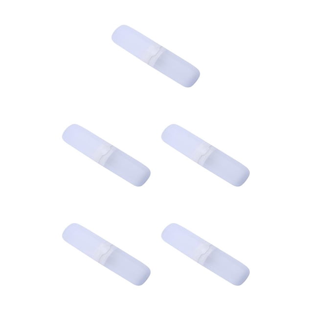 Maytalsory Tooth Brush Toothpaste Storage Box with Lid Portable Smooth Cases Chopsticks Forks Organizer Travel Office Party Transparent White 5Set
