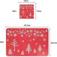 thumbnail image 2 of 6 manteles y posavasos navideños para mesa de comedor navideña Decoraciones (rojo), 2 of 5