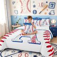 thumbnail image 4 of meiyoeat Ice Cream Drip Monogram A 7-Piece Twin Bedding,Abstract Baseball Print Bedding Comforter Set For Boys,Reversible, 4 of 7