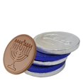 The Dreidel Company Milk Chocolate Coins, Hanukkah Gelt, Blue And