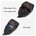thumbnail image 3 of Bolso bandolera INICAT de piel, bolso de pecho, negro, 3 of 7