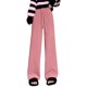 thumbnail image 1 of Gibobby pantalones mujer Pantalones de pierna ancha para mujer, cintura alta elástica en la espalda, pantalones de trabajo de negocios, pantalones largos casuales (Rosa, XL), 1 of 5