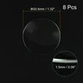 thumbnail image 2 of Uxcell 8 Pack 33.5mm Dia. Watch Glass Crystal Lens, Single Dome Round 1.5mm Edge Thickness Clear, 2 of 5