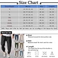 thumbnail image 3 of Harem Pants Men Drawstring Elastic Waist Taper Cotton Linen Pants Baggy Lightweight Casual Pants with Pocket, M, 3 of 5