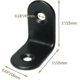 thumbnail image 2 of Corner Brace 25 X 25mm Stainless Steel Black Brace Corner Steel Joint Right Angle Bracket Fastener With Screws - 12 Pcs, 2 of 2