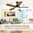 thumbnail image 5 of Hottes Low Profile Indoor / Outdoor Ceiling Fan with LED Light and Remote Control, 44", 5 of 9