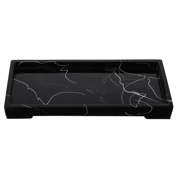 Raindrops Bathroom Tray Marble Tray Practical Tray 24.6X10.6X2.7CM Black