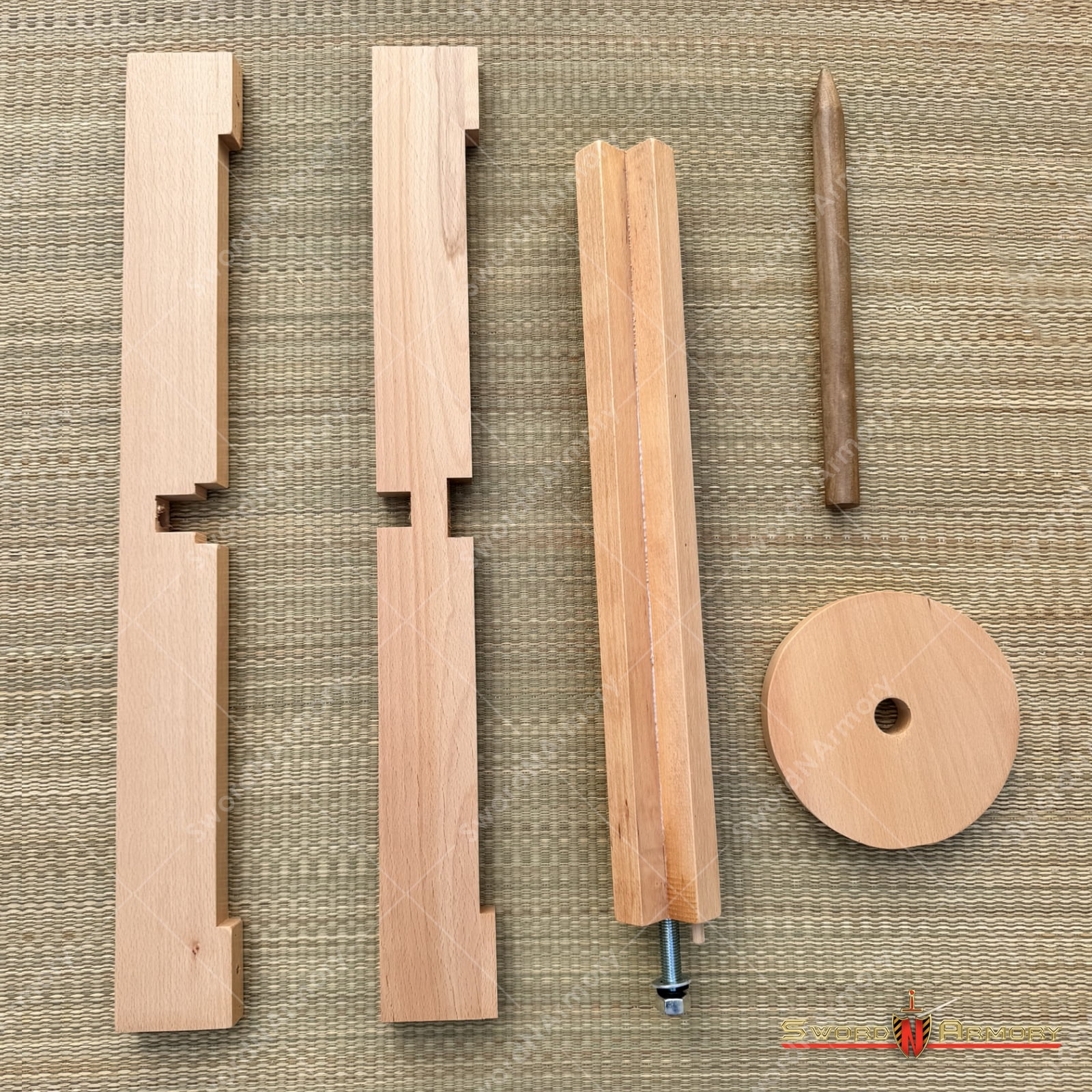 Tameshigiri Sword Test Cutting Stand Oak for Japanese Samurai Katana Wakizashi