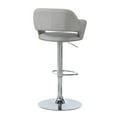 thumbnail image 5 of Monarch Specialties Barstool - Grey Fabric / Chrome Metal Hydraulic Lift, 5 of 5