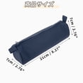 thumbnail image 6 of Unique Bargains  Solid Color Round Stationery Bags with Zipper Navy Blue, 6 of 6