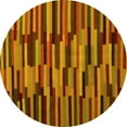 thumbnail image 1 of Ahgly Company Machine Washable Indoor Round Oriental Yellow Traditional Area Rugs, 7' Round, 1 of 4