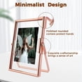 thumbnail image 3 of Gold Floating Frame ;x; Vertical Set For Picture x x x Tabletop Shelf Photo Frame Classy For Wedding Birthday Anniversary Home or Office Decor, 3 of 6