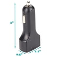 thumbnail image 3 of 36W 4.8Amp 3-Port Fast USB Car Charger Power Adapter with Smart Detect Compact [Black] for  Sprint iPad Mini 2 - AT&T iPad Mini - Sprint iPad Mini - AT&T iPad Air 2 - Sprint iPad Air 2, 3 of 7