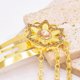 thumbnail image 5 of Elegant alloy hair accessories with golden tassels and sparkling rhinestones, for parties and celebrations. Ref: 1227, 5 of 5