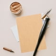 thumbnail image 4 of GAXIRE Papier à Lettres Rétro Élégant Marron Kraft Ligné pour Usage Lettre, 4 of 6