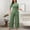 Green, variant on Mqqzkk Women's Casual 2 Piece Outfits Short Sleeve Tunic Pullover Tops and Wide Leg Pants Lounge Sets Streetwear