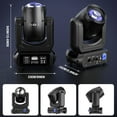 thumbnail image 3 of 150W LED Beam Moving Head Lights 18Prism Gobo DMX Stage Lights for Concert Party Weddings Show, 2Pcs, 3 of 13