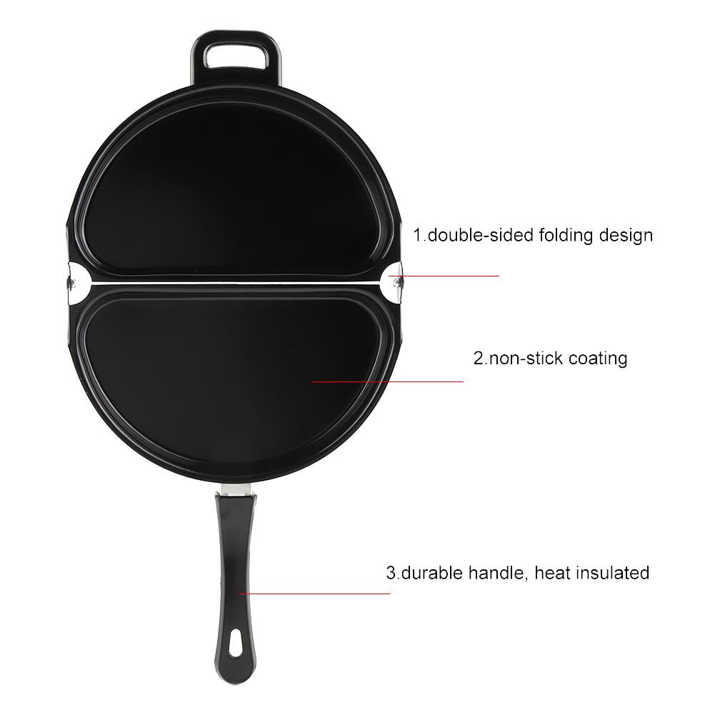 LYUMO Omelet Frying Pan, Kitchen Cookware,Double Side Folding Nonstick
