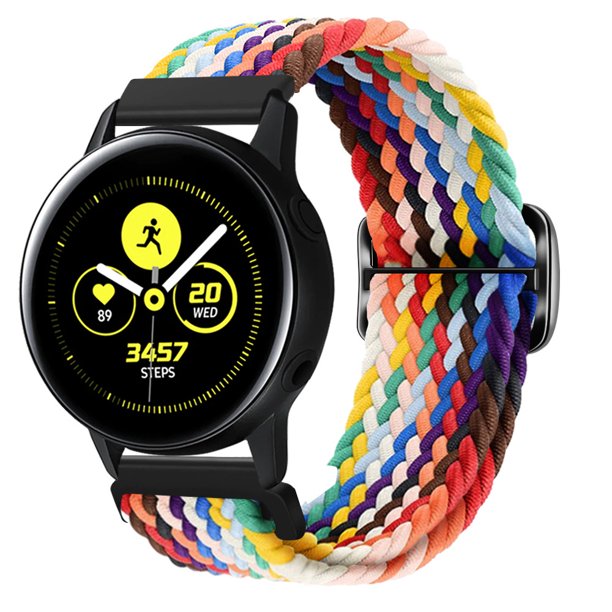 Adecuado para Huawei/Samsung GT4 hebilla deslizante de 8 figuras correa de reloj trenzada de nailon elástico de 20mm y 22mm