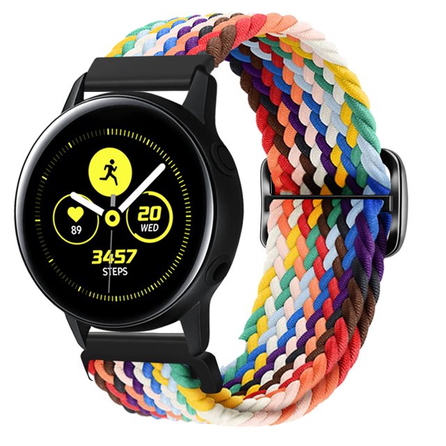 Adecuado para Huawei/Samsung GT4 hebilla deslizante de 8 figuras correa de reloj trenzada de nailon elástico de 20mm y 22mm