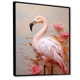 thumbnail image 2 of Designart "Pink Flamingo Paradise Elegance III" Animals Flamingo Floater Framed Wall Decor, 2 of 5
