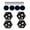 Black, variant on 4pcs Adhesive Small Casters Small Rolling Wheel 360 Degree Rotating for Smooth Movement Of Kitchen Appliances