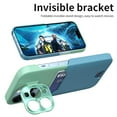 thumbnail image 6 of for iPhone 14 Pro Case with Stand, Card Slot Shockproof Anti-Slip Hybrid Bumper iPhone 14 Pro 2022 Phone Cover with Kickstand & Drop Protection Matte Hard PC Case for 6.1", Mint+Blue, 6 of 8
