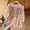 Pink, variant on SEMPAI Retro Embroidered 3/4 Sleeve Tops Linen Shirts for Women Summer 2026 Boho Casual Loose Tunic Blouses Beach Clothes