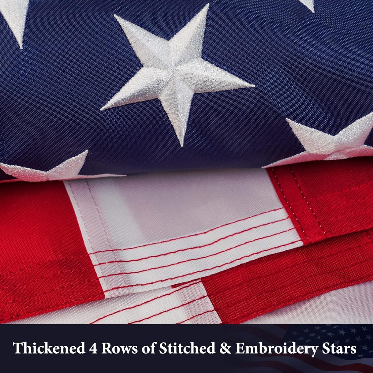 TOPFLAGS American Flag 4x6 Outdoor | Heavy Duty | Embroidered Stars | Sewn Stripes | 250D Oxford Nylon | Quadruple Stitched Fly End | Brass Grommets for Easy Display | U.S. Flag