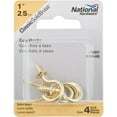 thumbnail image 4 of National Hardware N119-685 1" Solid Brass Cup Hooks 4 Count, 4 of 5