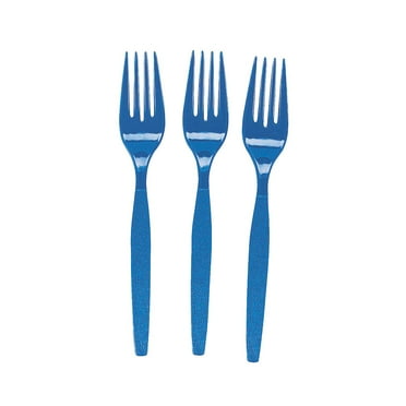 Royal Blue Plastic Forks (50 Pc) - Party Supplies - 50 Pieces