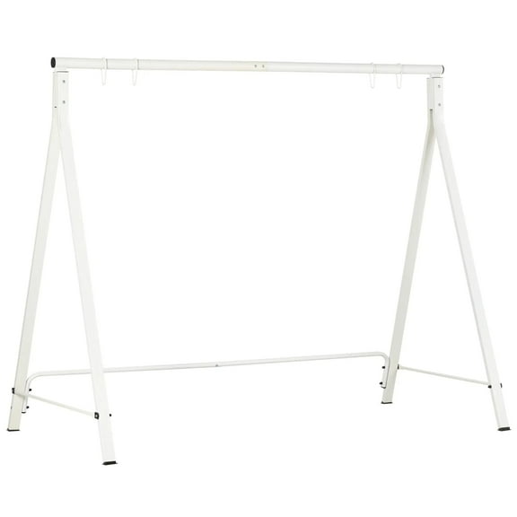 Resenkos Heavy Duty Swing Frame, Metal Porch Swing Stand, 528 lbs Capacity, Perfect for Backyard, Patio, Lawn, White