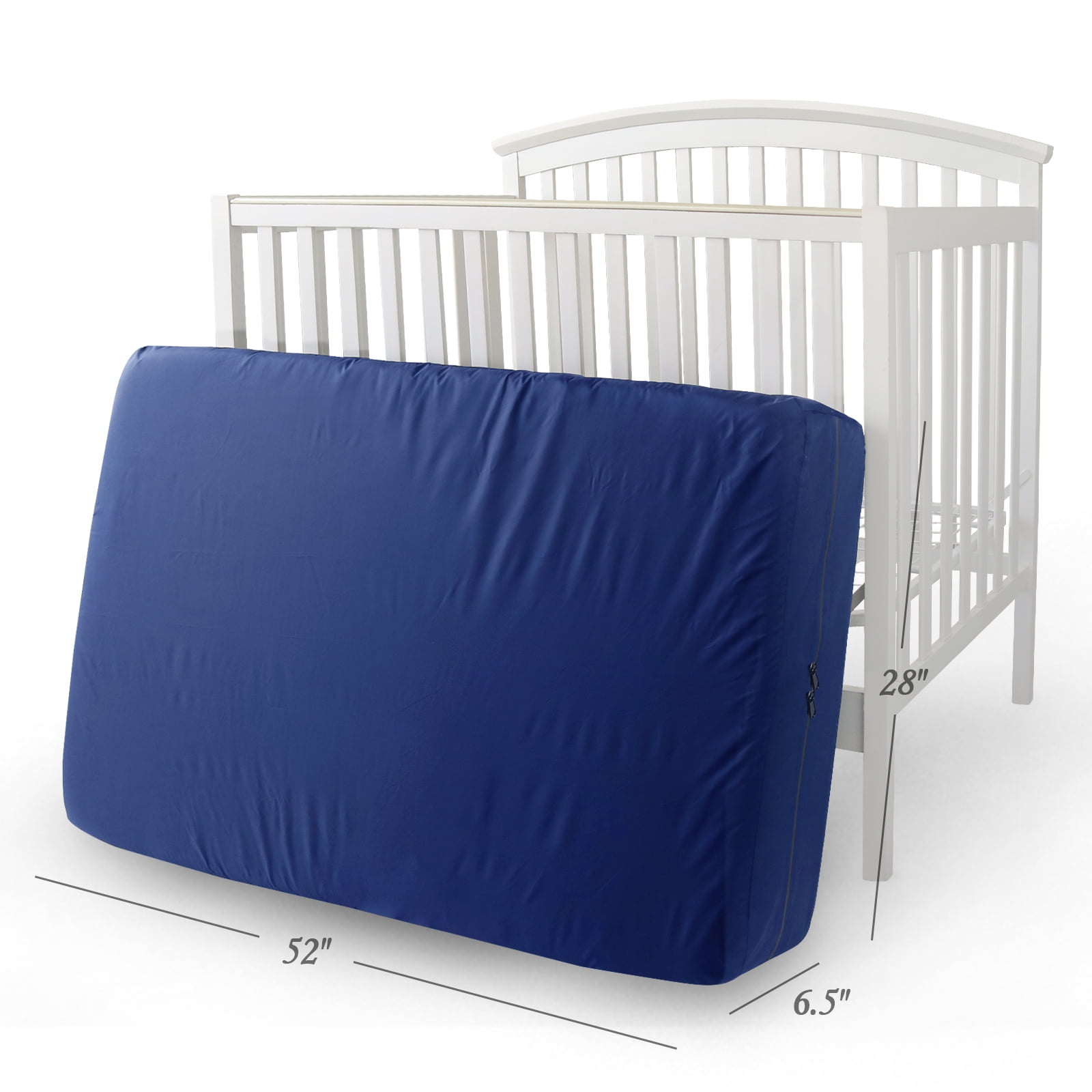 Crib Mattress Bag Waterproof Heavy Duty Crib Mattress Moving Bag with Strong Zipper Reusable Crib Mattress Cover for Moving, Navy