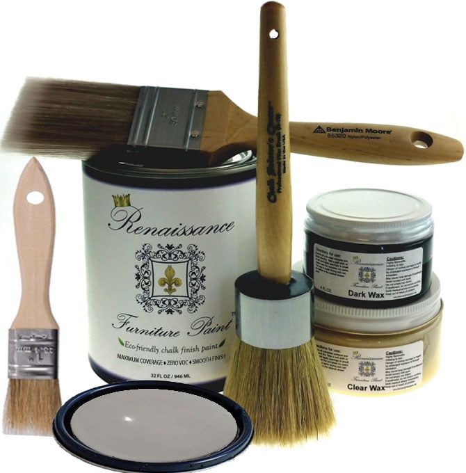 Paint Brush 1 5 Wax, Dove Grey Chalky Furniture Paint