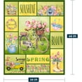 thumbnail image 2 of Spring Theme Throw Blanket 50x60 Farmhouse Biycle Floral Tulip Blanket Throw Blanket for Couch Sofa Bed Soft Cozy Fuzzy Fleece Blankets Summer Flower Decorative Blanket 50 by 60, 2 of 6