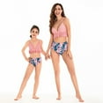 thumbnail image 3 of GYRATEDREAM Family Matching Swimsuits Two Pieces Ruffles V Neck Bikini Set Mommy and Me Bathing Suits, 3 of 6