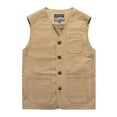 thumbnail image 1 of Maytalsory Comfortable And Practical Cotton Vests With Multi-pockets Made With Cotton khaki 7XL 1Set, 1 of 6