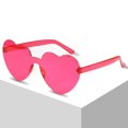 thumbnail image 3 of Trayknick Lady Sunglasses Eye Protection Solid Color Cute Heart Shape Transparent Outdoor Sunglasses for Travel, 3 of 13