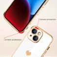 thumbnail image 2 of for iPhone 14 Case Love Heart Plating Electroplate Luxury Elegant Camera Protector Soft TPU Shockproof Protective Corner Back Cover Designed for iPhone 14 Case -White, 2 of 12