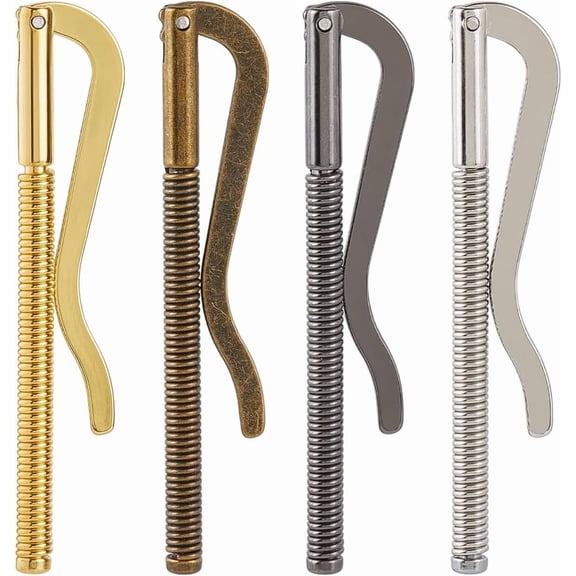 4Pcs Wallet Metal Clip 80MM Spring Clamps Alloy Cash Credit Card Holder Tool Spring Money Holder Metal Money Clip Insert Bar Replacement for Bifold Leather Wallet Purse Men Women Supplies colorful