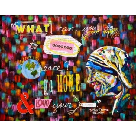Mother Teresa Canvas Art - Tana Plyler (22 x 28)