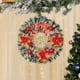 thumbnail image 4 of Ireezec Christmas Wreath with Bow Golden Balls Pinecones, Holiday Floral Door Hanging Decor for Indoor Outdoor Wall Window Decoration, Festive Seasonal Home Accent, 4 of 6