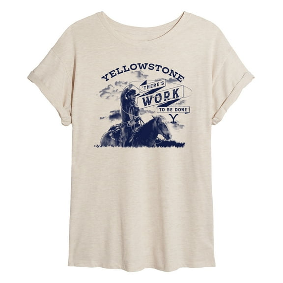 Yellowstone - Theres Work To Be Done - Women's Oversized Graphic T-Shirt