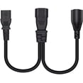 thumbnail image 4 of Toptekits C14 to C13+NEMA 5-15R Y Splitter Power Plug Cord,Single IEC 320 C14 Male to C13+Nema 5-15R Female Splitter Adapter Cable Cord(C14 to C13/5-15R 1ft), 4 of 5